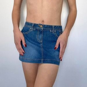 Y2k wear it declare it denim mini skirt